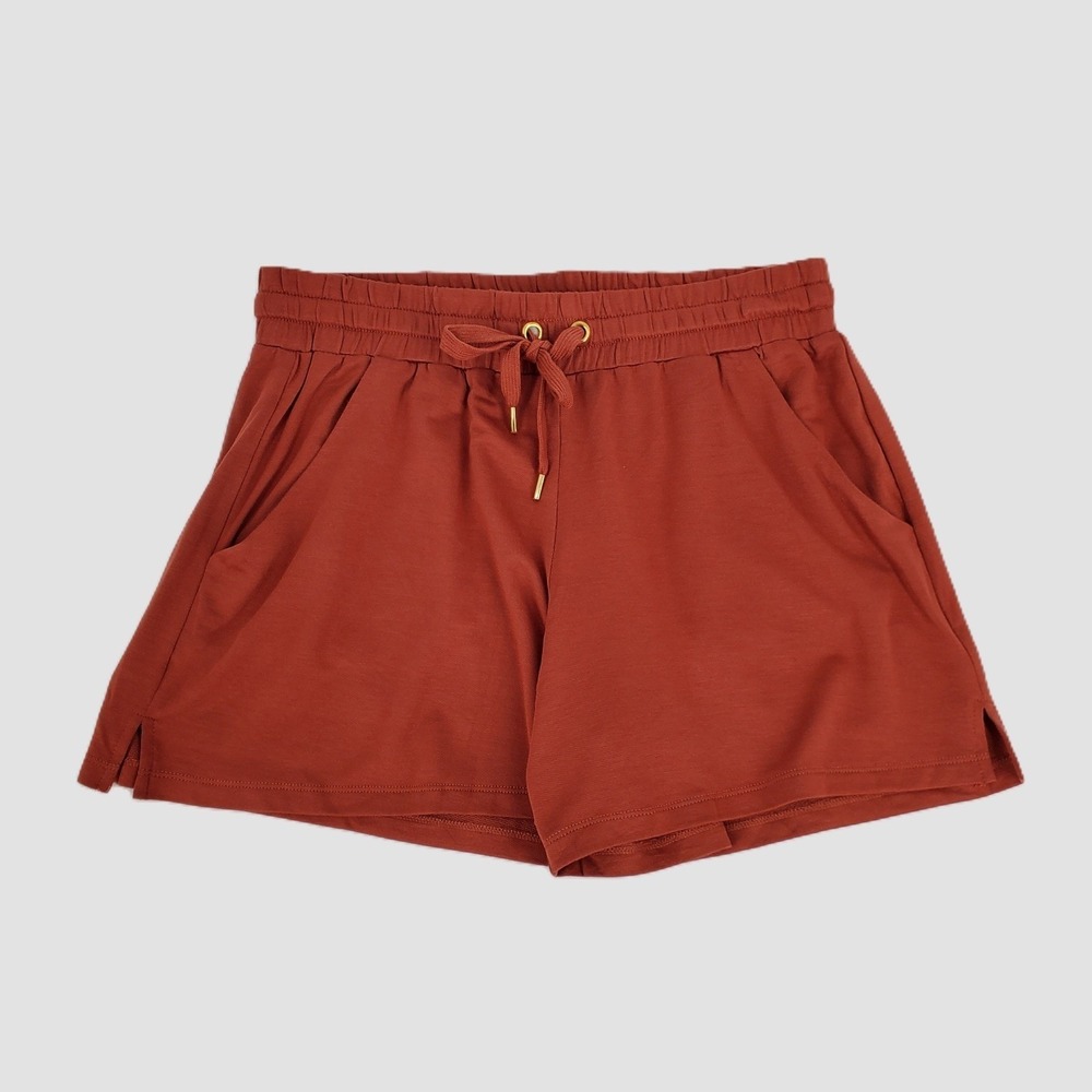Citrus Womens XL Clay High Rise Drawstring‎ Lounge Shorts Pockets Elastic Waste